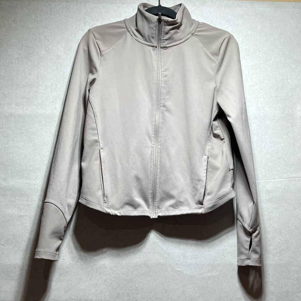 Danskin Taupe Full Zippered Run Jacket, Size Medium - Picture 5 of 10